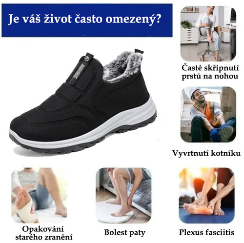 (🔥DNES SLEVA 50 % - NENECHTE SI UJÍT) ⏰ - Měkké a pohodlné zimní italské luxusní značkové semišové ortopedické boty (podpora - úleva od bolesti nohou)